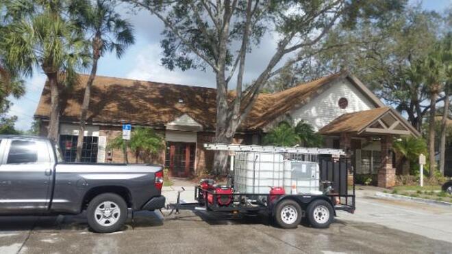Us cleaning this nice house in Tampa Bay.
