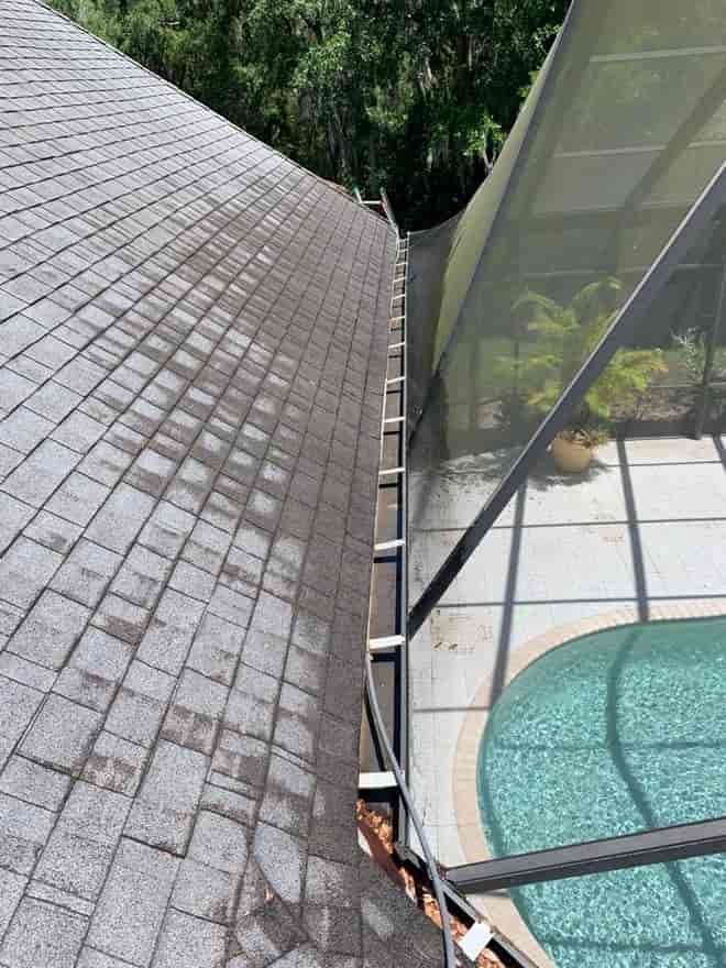 Roof and gutter cleaning after image