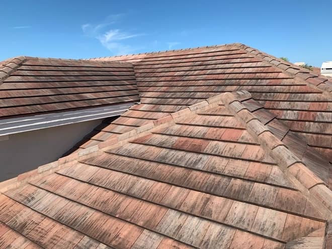 Roof cleaning before image