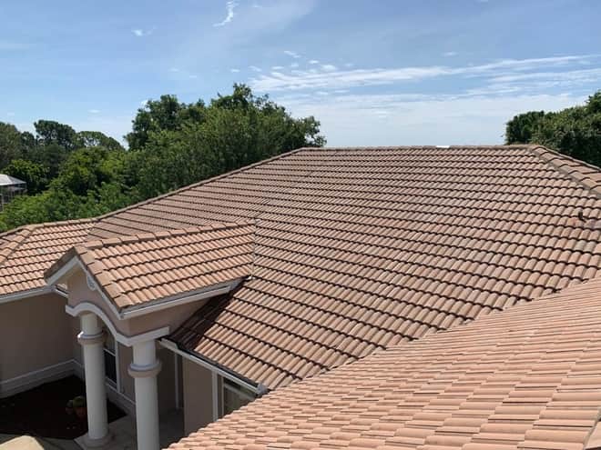 Roof cleaning after image
