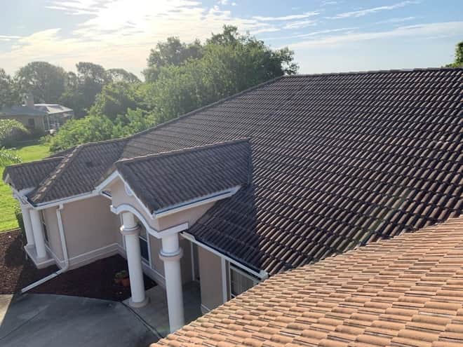 Roof cleaning before image